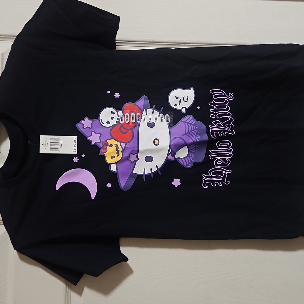 HELLO KITTY SANRIO WITCH TEE: BLACK: NEW WITH TAGS: SIZE SMALL